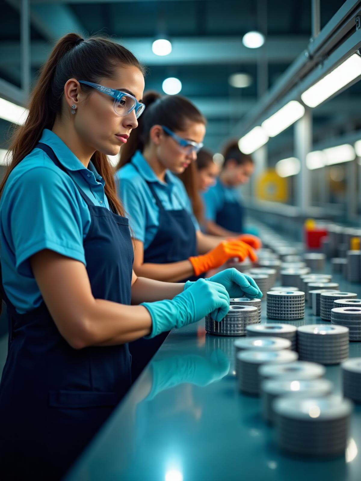 Trabajadoras y trabajadores en una planta industrial moderna en México